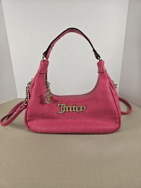 Juicy Couture Pink Shoulder Bag with Gold Logo
